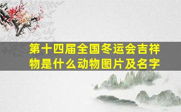 第十四届全国冬运会吉祥物是什么动物图片及名字