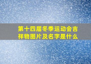 第十四届冬季运动会吉祥物图片及名字是什么