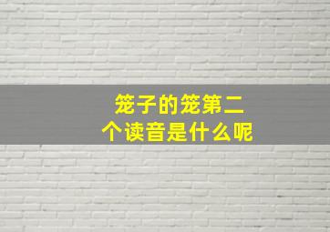 笼子的笼第二个读音是什么呢