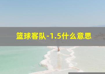 篮球客队-1.5什么意思