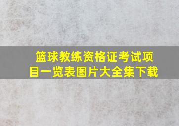 篮球教练资格证考试项目一览表图片大全集下载