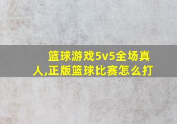 篮球游戏5v5全场真人,正版篮球比赛怎么打