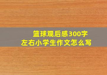 篮球观后感300字左右小学生作文怎么写