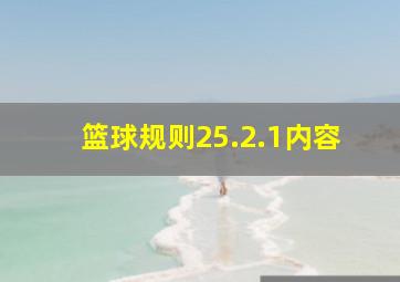 篮球规则25.2.1内容