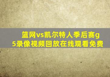 篮网vs凯尔特人季后赛g5录像视频回放在线观看免费