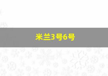 米兰3号6号