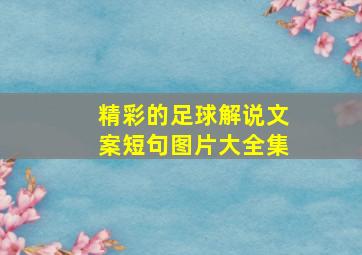 精彩的足球解说文案短句图片大全集