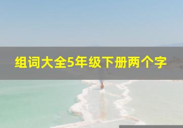 组词大全5年级下册两个字