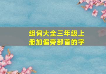 组词大全三年级上册加偏旁部首的字