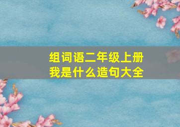 组词语二年级上册我是什么造句大全