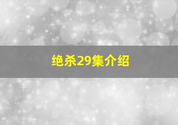 绝杀29集介绍