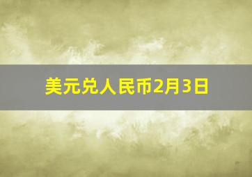 美元兑人民币2月3日