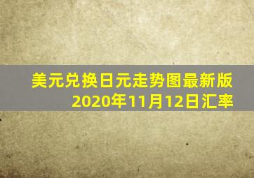 美元兑换日元走势图最新版2020年11月12日汇率