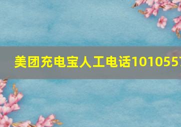 美团充电宝人工电话1010557