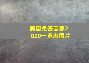 美国免签国家2020一览表图片