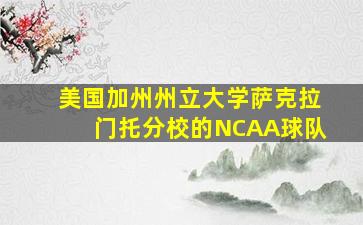 美国加州州立大学萨克拉门托分校的NCAA球队