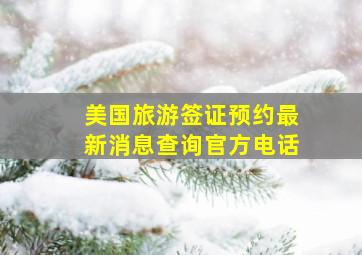 美国旅游签证预约最新消息查询官方电话