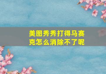 美图秀秀打得马赛克怎么消除不了呢