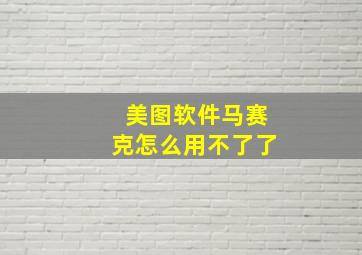 美图软件马赛克怎么用不了了