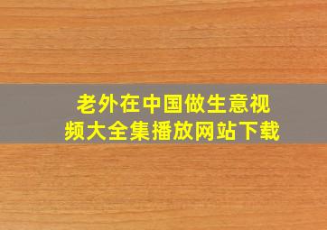 老外在中国做生意视频大全集播放网站下载