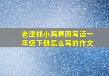 老鹰抓小鸡看图写话一年级下册怎么写的作文