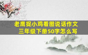 老鹰捉小鸡看图说话作文三年级下册50字怎么写