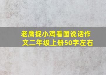 老鹰捉小鸡看图说话作文二年级上册50字左右