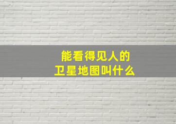 能看得见人的卫星地图叫什么