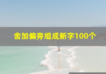 舍加偏旁组成新字100个