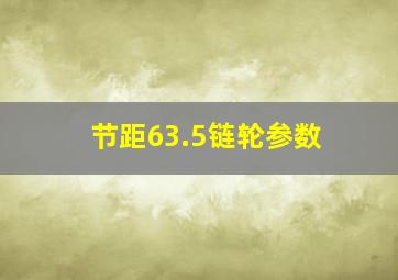 节距63.5链轮参数