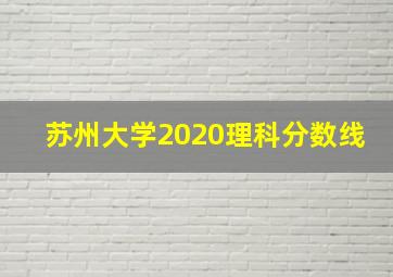 苏州大学2020理科分数线