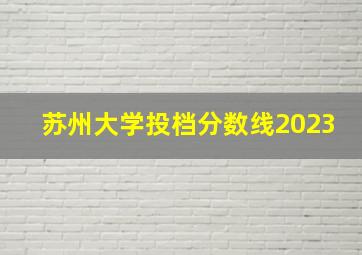 苏州大学投档分数线2023