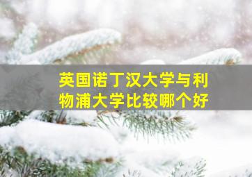 英国诺丁汉大学与利物浦大学比较哪个好