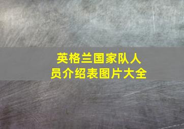 英格兰国家队人员介绍表图片大全