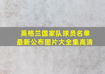 英格兰国家队球员名单最新公布图片大全集高清