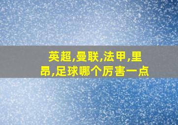 英超,曼联,法甲,里昂,足球哪个厉害一点