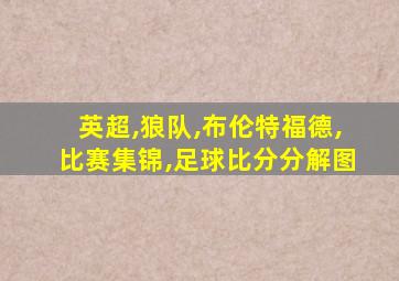 英超,狼队,布伦特福德,比赛集锦,足球比分分解图