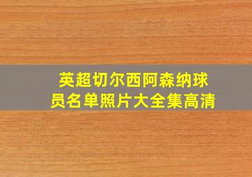 英超切尔西阿森纳球员名单照片大全集高清