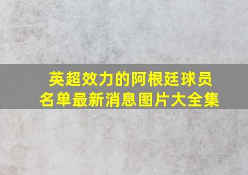 英超效力的阿根廷球员名单最新消息图片大全集