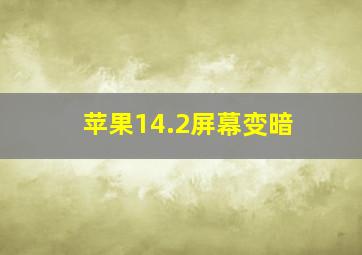 苹果14.2屏幕变暗