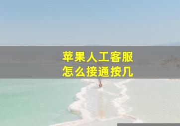 苹果人工客服怎么接通按几