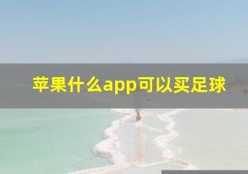 苹果什么app可以买足球