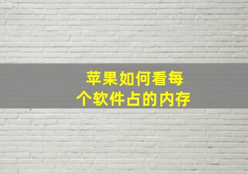 苹果如何看每个软件占的内存