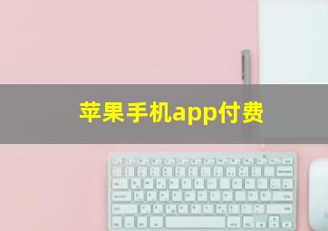 苹果手机app付费