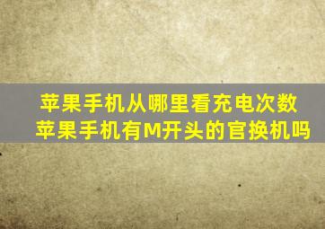 苹果手机从哪里看充电次数苹果手机有M开头的官换机吗