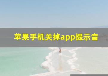 苹果手机关掉app提示音