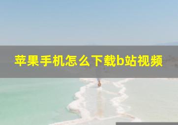 苹果手机怎么下载b站视频