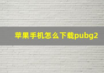 苹果手机怎么下载pubg2