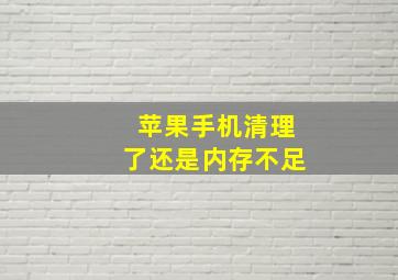 苹果手机清理了还是内存不足