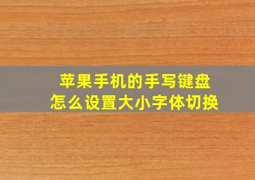 苹果手机的手写键盘怎么设置大小字体切换